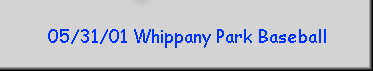 05/31/01 Whippany Park Baseball